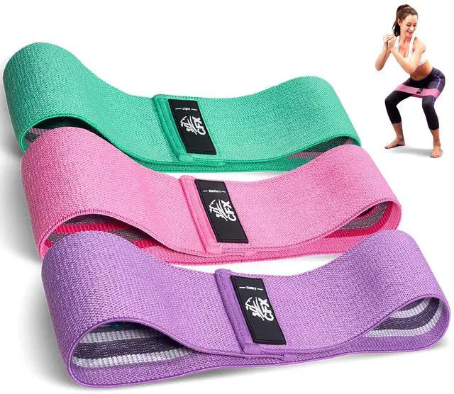 Main image of Resistance Bands Set, Exercise Bands with Non-Slip Design for Hips & Glutes, 3 Levels Workout Bands for Women and Men, Booty Bands for Home Fitness, Yoga, Pilates