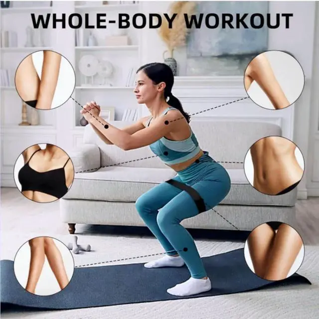 Alt view image 4 of 7 - Ring Resistance Bands, X-Heavy Heavy Duty Resistance Ring Total Body Fitness Exercise Bands, A Must Have for Fitness Men and Women, Black 3 Pieces