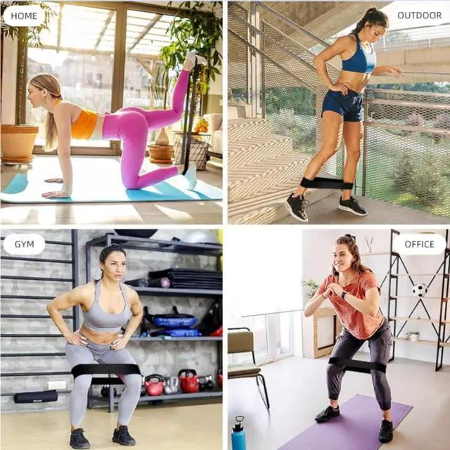 Alt view image 5 of 7 - Ring Resistance Bands, X-Heavy Heavy Duty Resistance Ring Total Body Fitness Exercise Bands, A Must Have for Fitness Men and Women, Black 3 Pieces