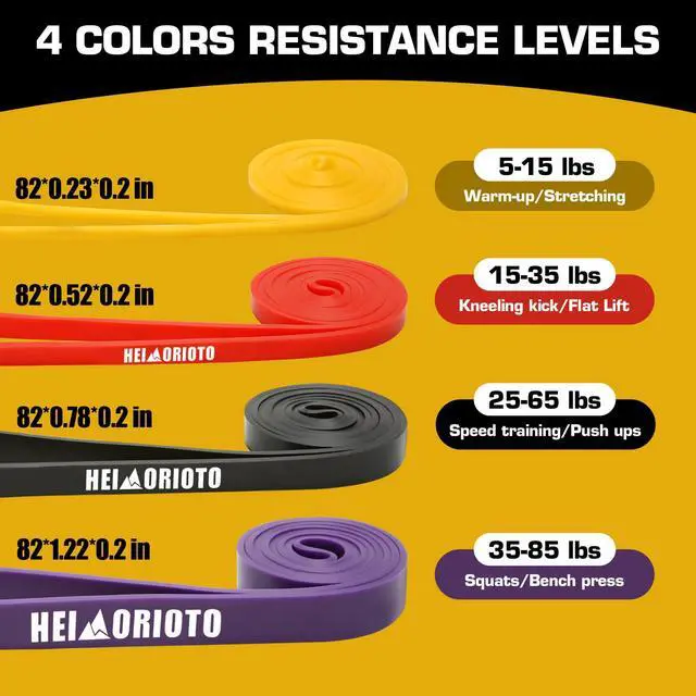 Alt view image 2 of 7 - Resistance Bands, Pull Up Assistance for Men/Women, Exercise Bands, Workout Bands for Body Stretching, Physical Therapy, Muscle Training