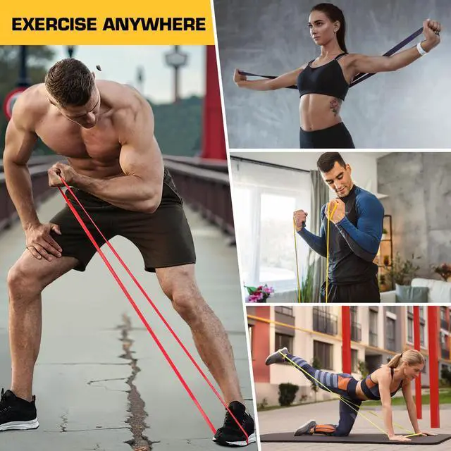 Alt view image 6 of 7 - Resistance Bands, Pull Up Assistance for Men/Women, Exercise Bands, Workout Bands for Body Stretching, Physical Therapy, Muscle Training