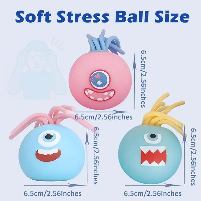Alt view image 2 of 6 - Squishy Toys Sensory Toy, Stress Relief Ball for Adults, Wrist Rehab Therapy Hand Grip Equipment Ball Squishy Tools for Women and Men