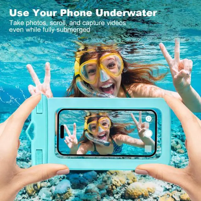 Alt view image 5 of 7 - Waterproof Phone Pouch with Touch Screen, Secure Phone Protector for Beach, Kayaking & Water Activities, Fits Large Phones