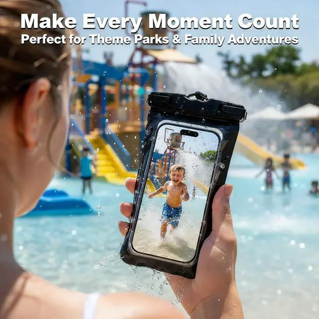 Alt view image 7 of 7 - Waterproof Phone Pouch with Touch Screen, Secure Phone Protector for Beach, Kayaking & Water Activities, Fits Large Phones