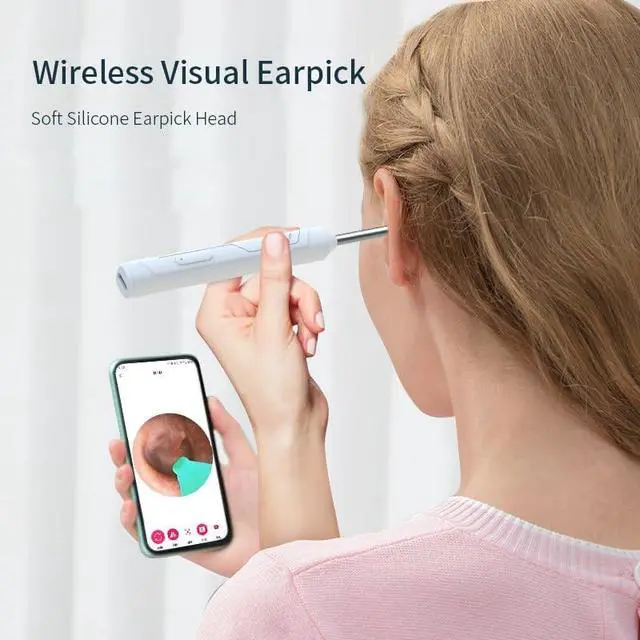 Alt view image 4 of 6 - Earwax Removal Kit with Camera and Light, 6 Ear Spoons, for iOS & Android Devices (Black)