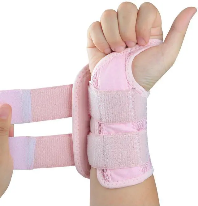 Main image of Carpal Tunnel Wrist Brace, Adjustable Wrist Support Brace, Night Wrist Sleep Supports Splints Arm Stabilizer (Right Hand, S/M, Pink)