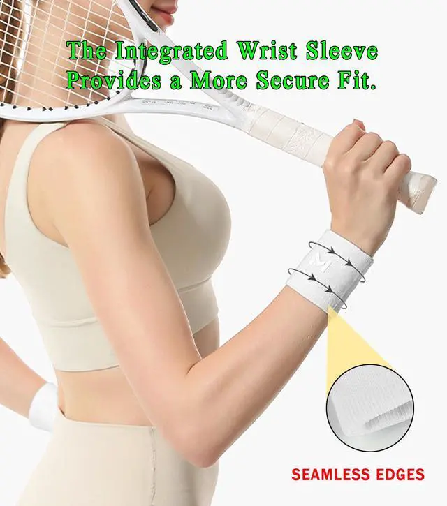 Alt view image 6 of 7 - 2 Pairs Wrist Compression Sleeve, Black White Elastic Wristbands, Soft Wrist Support Brace for Tendonitis, Arthritis, Sprains Pain Relief, Great for Fitness, Sports, Daily Use