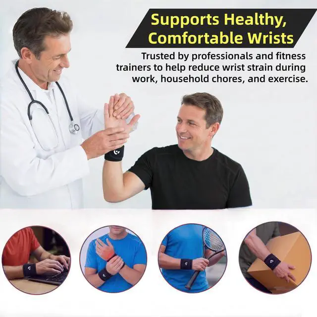 Alt view image 4 of 7 - Wrist Braces Breathable Wrist Wraps, Adjustable Left & Right Wrist Support, Ideal for Weightlifting, Gym, Workouts