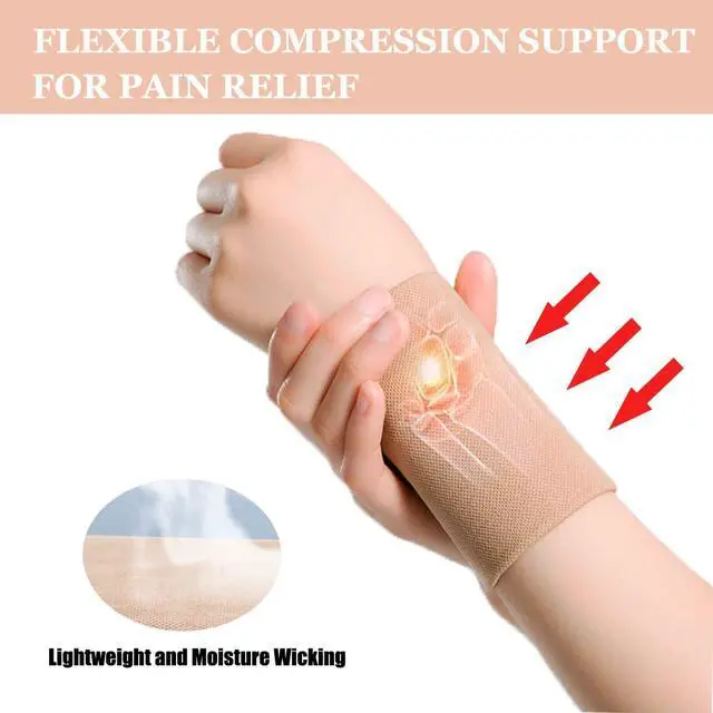 Alt view image 5 of 7 - Wrist Compression Sleeve (4PCS), Soft Wrist Support Brace Wrist Bands for Tendonitis, Arthritis, Sprains Pain Relief, Elastic Carpal Tunnel Wraps Protector for Fitness, Sport, Weightlifting, Typing