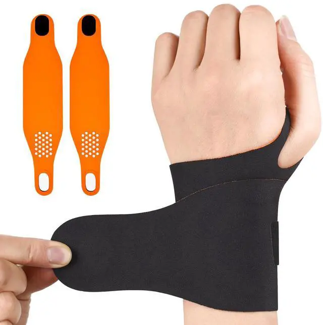 Main image of 2PCS Ulnar Wrist Brace for Right & Left Hand, Ultra-Thin Elastic Wrist Wrap Compression for TFCC Tear and Repetitive Wrist Use Injury, Wrist Support for Carpal Tunnel, Tendonitis, Pain Relief (Black)