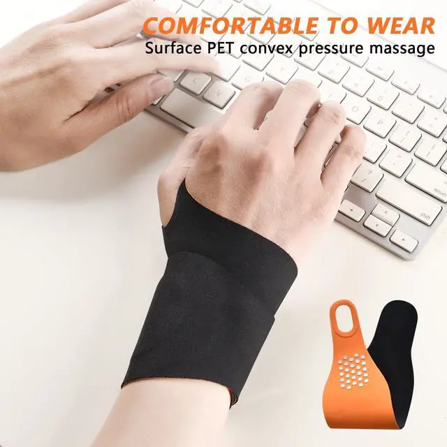 Alt view image 5 of 7 - 2PCS Ulnar Wrist Brace for Right & Left Hand, Ultra-Thin Elastic Wrist Wrap Compression for TFCC Tear and Repetitive Wrist Use Injury, Wrist Support for Carpal Tunnel, Tendonitis, Pain Relief (Black)