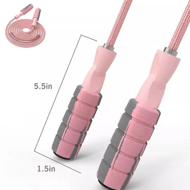 Alt view image 4 of 6 - Jump Rope Cotton Adjustable Skipping Weighted jumprope for WomenAdult and Children Athletic Fitness Exercise Jumping Rope