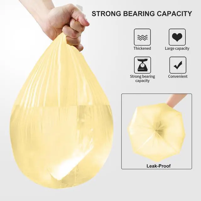 Alt view image 3 of 6 - 4-6 Gallon Gold Small Trash Bags 4 Gallon up to 6 Gallon Strong Garbage Bags Strong Disposable, Unscented Leak-proof Trash Bags for Cars Boat Office Bathroom Bedroom Kitchen Waste Basket Liner
