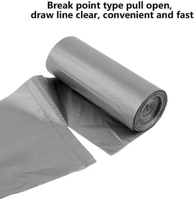 Alt view image 2 of 5 - 5 Rolls Small Trash Garbage Bags, 4 Gallon Strong Thin Material Disposable Kitchen Garbage Bags, Durable Plastic Trash Bags for Office Home Bedroom Garden Waste Bin, 100 Counts (Silver)