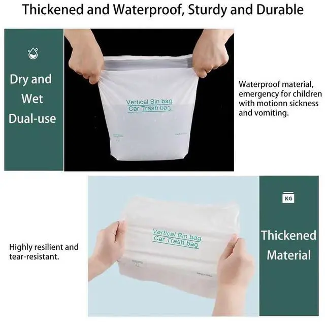 Alt view image 3 of 7 - EWUVP 50pcs Car Trash Bags Easy Stick-On Disposable Portable Car Garbage Bags, Self Adhesive Cleaning Bags for Cars, Portable Car Trash Bin for Cars, Bedrooms, Bathrooms, Offices, Kitchens