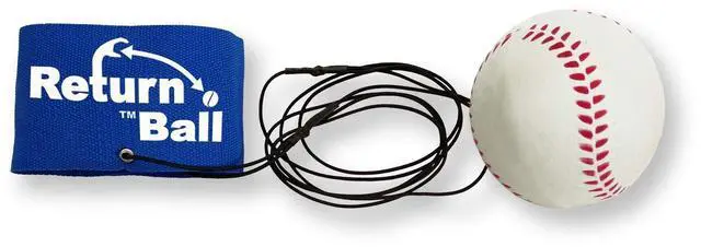 Main image of Return Ball - Baseball - Fun Single Player Toy for Indoor or Outdoor Play - Wrist Rebound Ball Fun for Friends and Family - Great as a Gift or a Present - Improve Coordination and Reaction Time