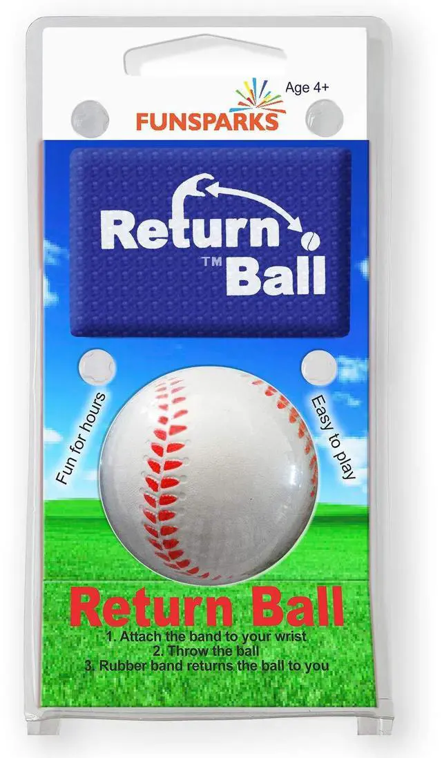 Alt view image 4 of 4 - Return Ball - Baseball - Fun Single Player Toy for Indoor or Outdoor Play - Wrist Rebound Ball Fun for Friends and Family - Great as a Gift or a Present - Improve Coordination and Reaction Time