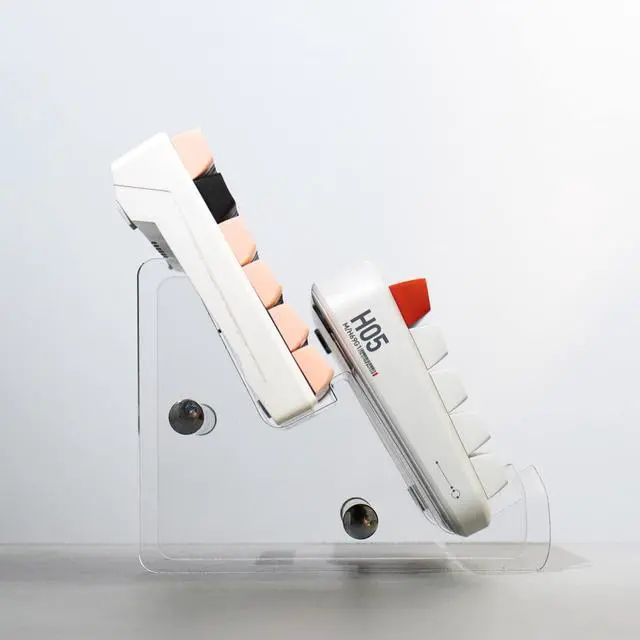Main image of Keyboard Display Stand, Keyboard Storage Stand, Keyboard Holder, White Transparent Acrylic Stand for Two Mechanical Keyboard