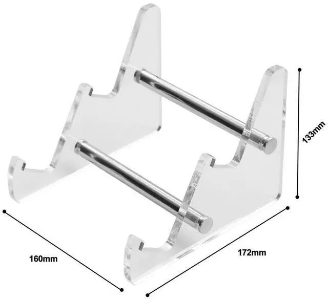 Alt view image 2 of 7 - Keyboard Display Stand, Keyboard Storage Stand, Keyboard Holder, White Transparent Acrylic Stand for Two Mechanical Keyboard