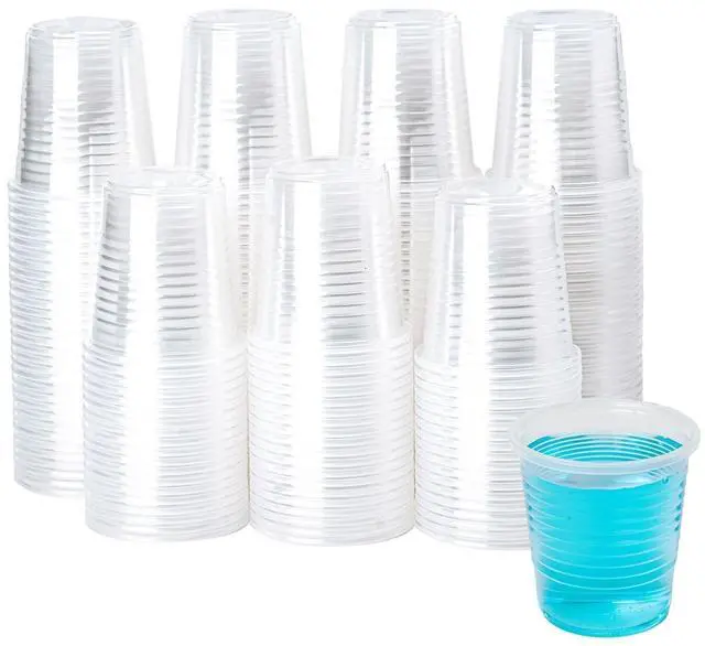 Main image of 3 oz Disposable Plastic Cups, 500 Pack, BPA-Free, Clear, Bathroom Mouthwash Cups, Ideal for Parties and BBQ