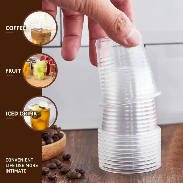 Alt view image 7 of 7 - 3 oz Disposable Plastic Cups, 500 Pack, BPA-Free, Clear, Bathroom Mouthwash Cups, Ideal for Parties and BBQ