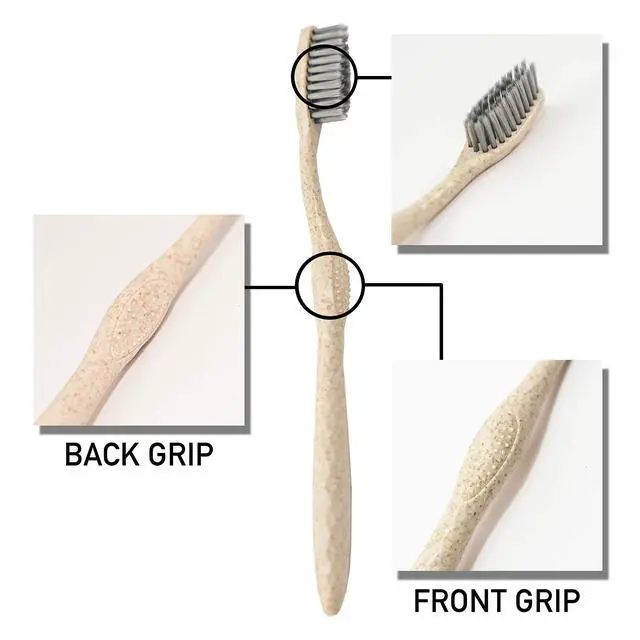 Alt view image 4 of 7 - Biodegradable Eco-Friendly Toothbrushes - Individually Sealed - BPA Free Soft Bristles - Sustainable - Recycled Packaging (Pack of 10)