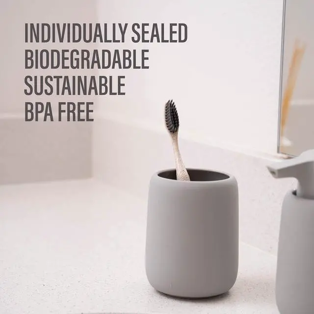 Alt view image 6 of 7 - Biodegradable Eco-Friendly Toothbrushes - Individually Sealed - BPA Free Soft Bristles - Sustainable - Recycled Packaging (Pack of 10)
