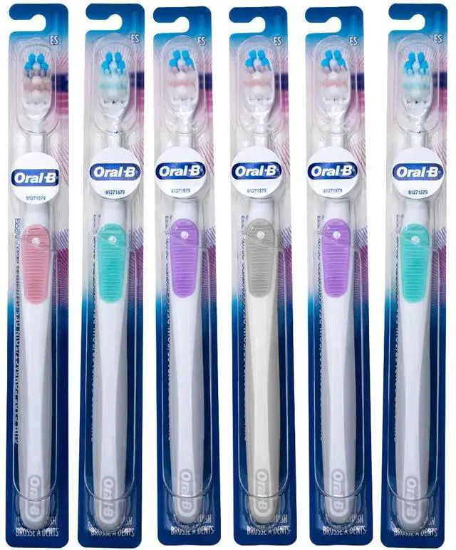 Main image of Gum Care Extra Soft Toothbrush for Sensitive Teeth and Gums, Compact Small Head, (Colors Vary) - Pack of 6
