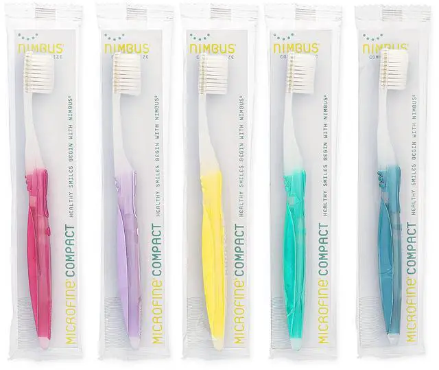 Main image of Extra Soft Toothbrushes (Compact Size Head) Periodontist Design Tapered Bristles for Sensitive Teeth and Receding Gums, Individually Wrapped Plaque Remover Toothbrush (5 Pack, Colors May Vary)