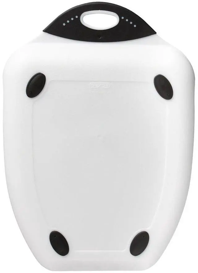 Alt view image 5 of 5 - Chop & Scoop Cutting Board, 9.5 by 13 inches, White with Black Handle