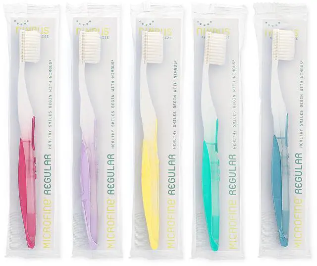 Main image of Extra Soft Toothbrushes (Regular Size Head), Periodontist Design Tapered Bristles for Sensitive Teeth & Receding Gums (5 Pack, Colors May Vary)