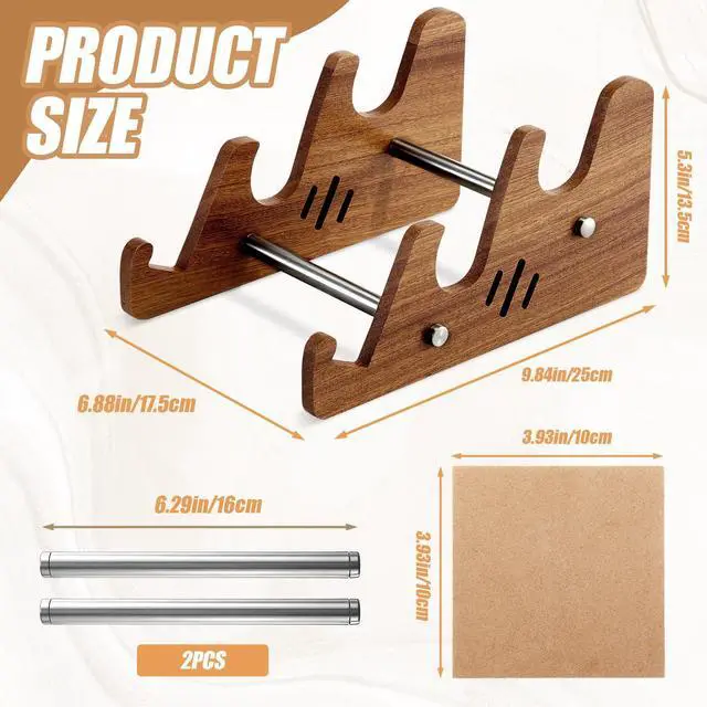 Alt view image 3 of 6 - 1 Set Keyboard Display Stand, 3-Tiers Wooden Mechanical Keyboard Stand Holder for Desk Keyboards Display Shelf Tray for Computer Tablet Picture Frame Desktop Storage Decor