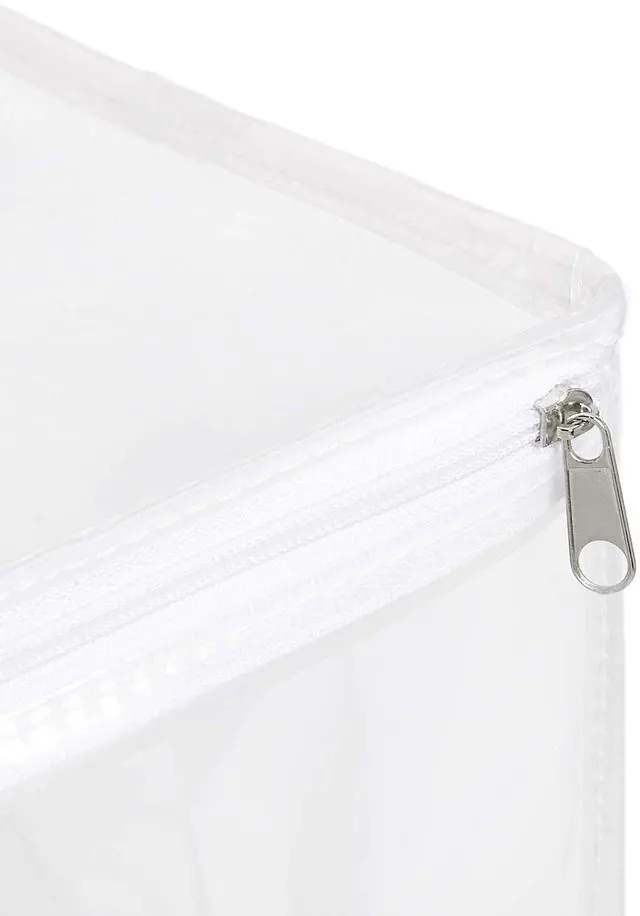 Alt view image 4 of 4 - Clear Zippered Storage Bags for Closet Organization, Stackable Clothing and Linen Storage Containers, 3-Pack