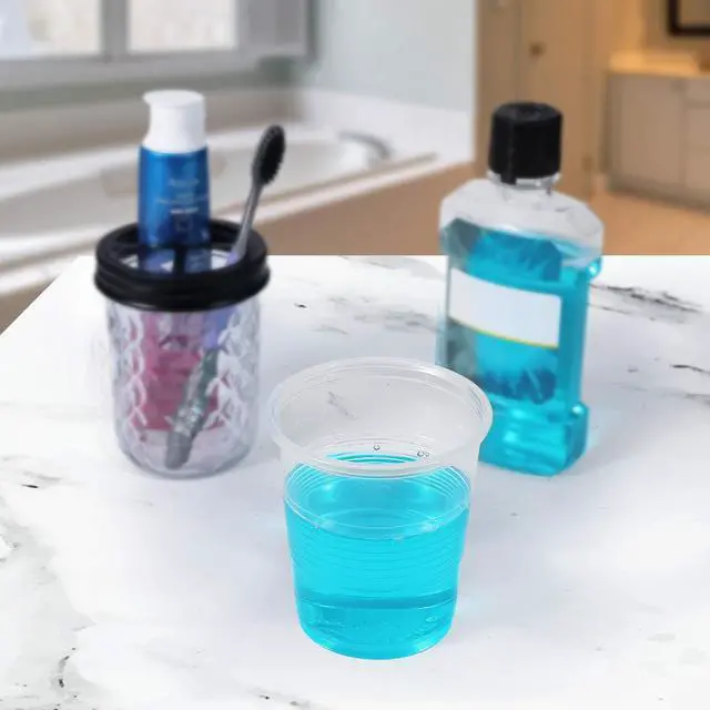 Alt view image 2 of 4 - 300 Pack 3 OZ Clear Plastic Cups,Disposable Bathroom Mouthwash Cups, Small Plastic Espresso Tumblers Ideal for Drinking Tasting, Food Samples