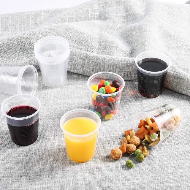 Alt view image 3 of 4 - 300 Pack 3 OZ Clear Plastic Cups,Disposable Bathroom Mouthwash Cups, Small Plastic Espresso Tumblers Ideal for Drinking Tasting, Food Samples