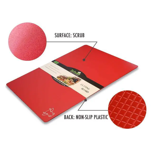 Alt view image 3 of 7 - Cutting Board Mats Flexible Plastic Colored Mats with Food Icons, BPA-Free, Non-Porous, Anti-skid back and Dishwasher Safe, Set of 7 Rainbow - 7 Pieces