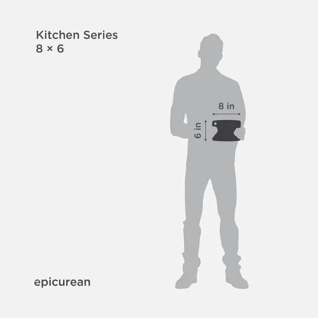 Alt view image 2 of 6 - Kitchen Series 8" × 6" Cutting Board in Slate