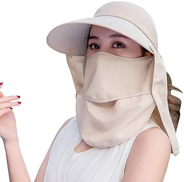 Main image of Outdoor UPF 50+ UV Sun Protection Waterproof Breathable Face Neck Flap Cover Folding Sun Hat for Men/Women (US, Alpha, Medium, Khaki)