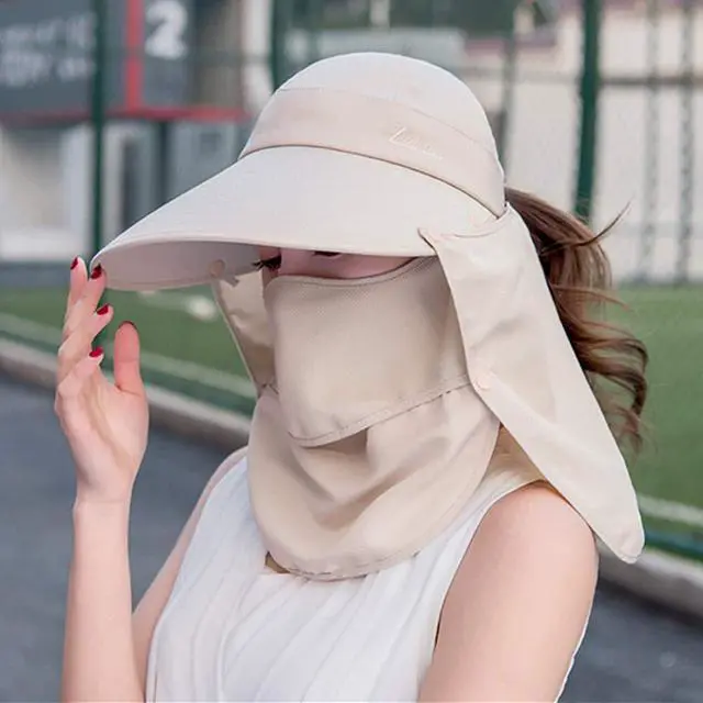 Alt view image 4 of 5 - Outdoor UPF 50+ UV Sun Protection Waterproof Breathable Face Neck Flap Cover Folding Sun Hat for Men/Women (US, Alpha, Medium, Khaki)