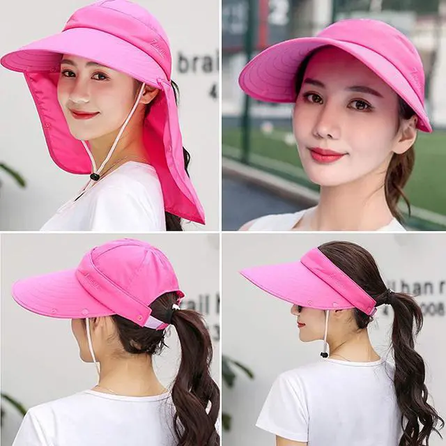 Alt view image 5 of 5 - Outdoor UPF 50+ UV Sun Protection Waterproof Breathable Face Neck Flap Cover Folding Sun Hat for Men/Women (US, Alpha, Medium, Khaki)