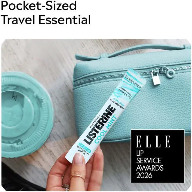Alt view image 4 of 7 - Mouthwash On-the-Go Travel Essentials Individual Packets of Alcohol-Free Cool Mint Flavor Oral Rinse Kills Bad Breath Germs Mini Travel Size Mouthwash, 30 ct