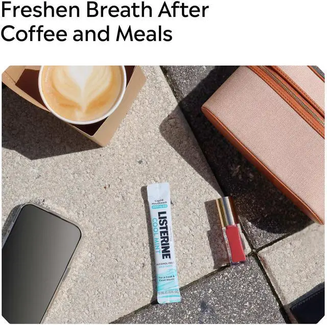 Alt view image 5 of 7 - Mouthwash On-the-Go Travel Essentials Individual Packets of Alcohol-Free Cool Mint Flavor Oral Rinse Kills Bad Breath Germs Mini Travel Size Mouthwash, 30 ct