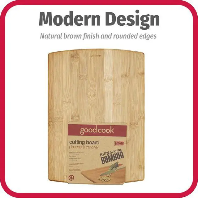 Alt view image 4 of 6 - Everyday 10" x 14" Bamboo Cutting Board, Durable Edge-Grain Wood, Moisture-Resistant, Knife-Friendly, Wooden Chopping Board for Kitchen, Low-Maintenance, Natural Bamboo