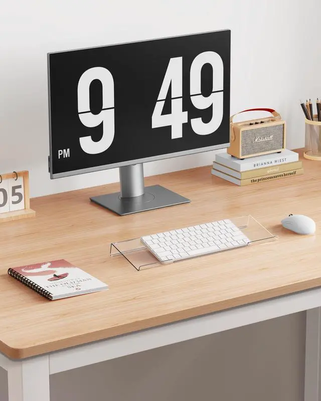 Alt view image 6 of 6 - Acrylic Computer Keyboard Stand for Desktop (Clear), Ergonomic Keyboard Tilted Elevated Rack Key Board Tray Holder Riser Stand for Office Home Desk Work Supplies