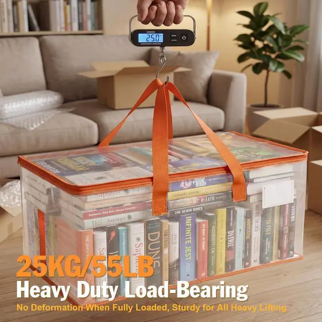 Alt view image 6 of 7 - 2-Pack Clear Moving Bags Heavy Duty Extra Large, Storage Totes with Reinforced Handles & Label Pocket, Transparent Packing Containers for College Dorm, Clothes, Bedding, Home Organization
