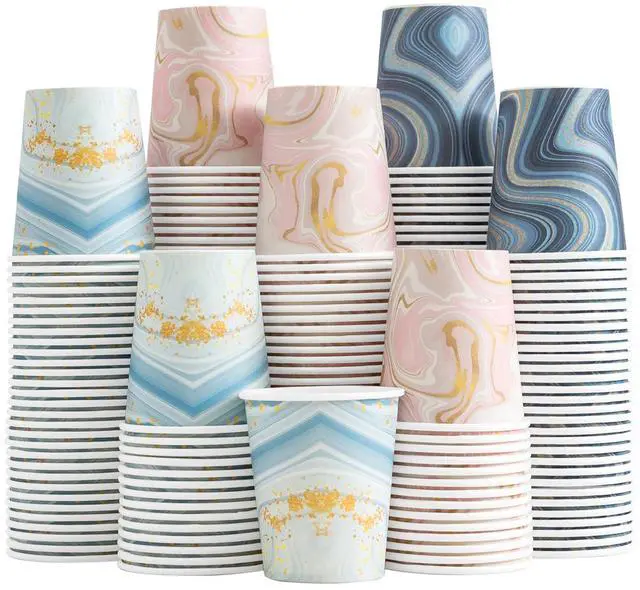 Main image of 300 Pack 5 oz Paper Cups, Small Disposable Bathroom Cups