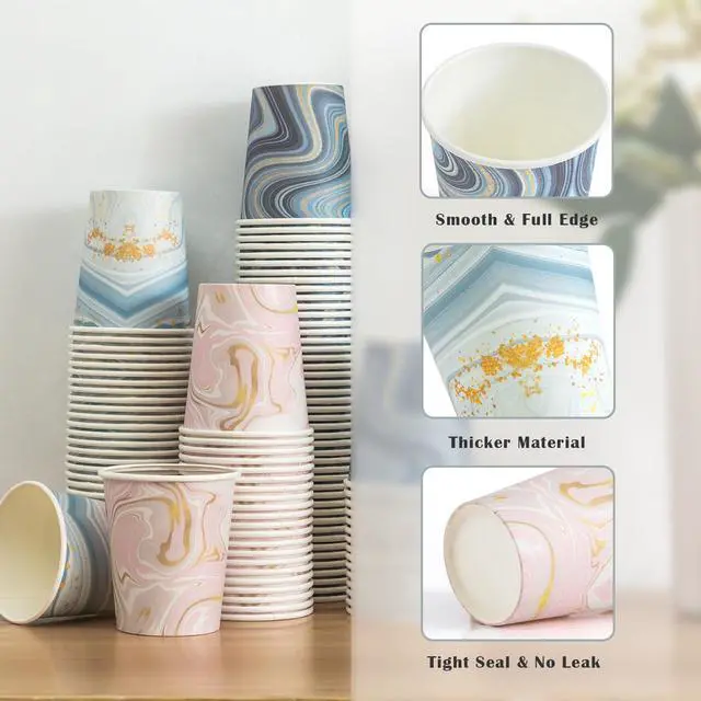 Alt view image 4 of 7 - 300 Pack 5 oz Paper Cups, Small Disposable Bathroom Cups