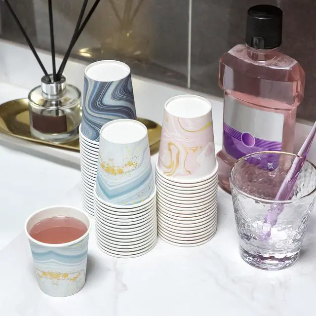 Alt view image 5 of 7 - 300 Pack 5 oz Paper Cups, Small Disposable Bathroom Cups