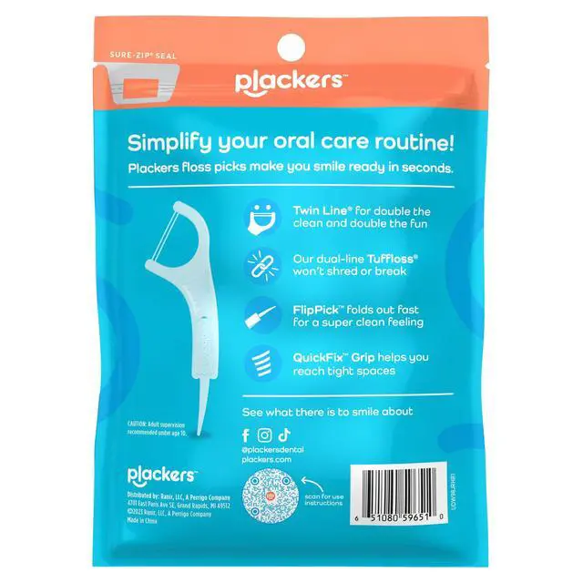 Alt view image 5 of 7 - Twin Line Dental Floss Picks, Dual-Line Tuffloss, Easy Storage, Cool Mint Flavor, 75 Count (Pack of 4)