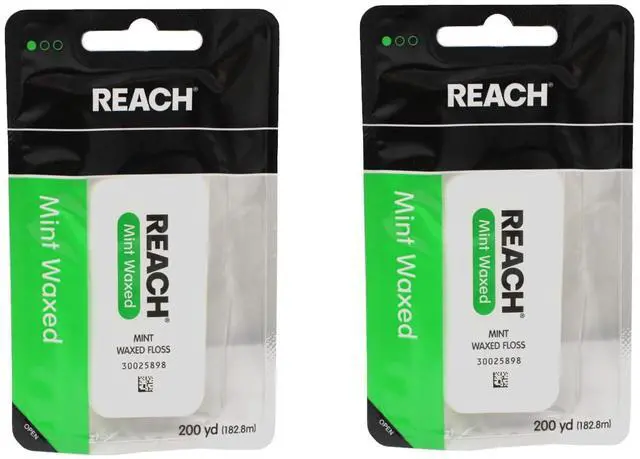 Main image of Dental Floss, Waxed, Mint, 200 Yard (Pack of 2)